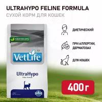 Farmina Vet Life Cat Ultrahypo сухой корм для взрослых кошек при пищевой аллергии - 400 г