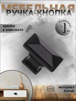 Ручка-кнопка для мебели, Inred IN.01.5062.0.MBL, ручка для шкафа, мебельная фурнитура, матовый чёрный