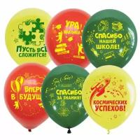 Воздушные шары на выпускной в школе "Спасибо Школе!", 30 см, 25шт