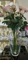 Красивая прозрачная ваза 28,5 см "Мальвина", декор и интерьер в дом