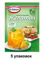 Dr.Bakers Желатин пищевой говяжий, 20 г, 5 уп