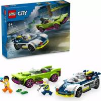 Конструктор LEGO City 60415 Погоня полицейской машины за гоночным автомобилем