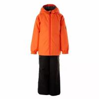 Комплект верхней одежды Huppa размер 128, оранжевый, серый
