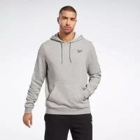 Толстовка Reebok для мужчин, Размер:S, Цвет:серый, Модель:REEBOK IDENTITY SMALL LOGO FT HOODIE