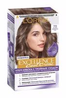 L'OREAL Крем-краска для волос Excellence Cool Crème стойкая, 7.11, Ультрапепельный, Русый