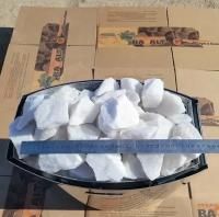 Кварц белый колотый сорт А (размер 4-8 см) для печей бани и сауны упаковка 10 кг