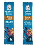 Фруктово-злаковый батончик с черникой и черной смородиной "Gerber" 25 г 2 шт