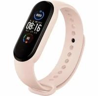 Ремешок силиконовый для Xiaomi Mi Band 5/6/7 (розовый)