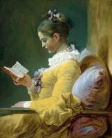 Плакат, постер на бумаге Young Girl Reading-Jean O Fragonard/Молодая девушка, читая-Жан О Фрагонар. Размер 21 на 30 см