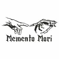 наклейка "Memento Mori", 300х150х1 мм, черная, плоттер, Арт рэйсинг