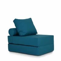 Бескаркасная кресло кровать Simple 40x70x100см; цвет: бирюзовый; внешний чехол жаккард, наполнитель пенополиуретан