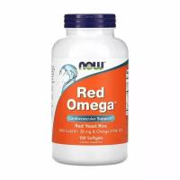 Рэд Омега с Коэнзимом Q10 и Рыбий Жир Омега-3 NOW Red Omega with CoQ10 & Omega-3 Fish Oil 180 капсул