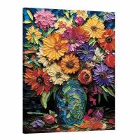 Интерьерная картина 50х70 "Цветочная мозаика"