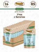 Organic Сhoice 85 г пауч полнорационный консервированный корм для кошек утка с бататом в соусе 1Х14