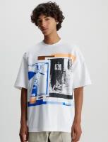 футболка для мужчин для мужчин CALVIN KLEIN Цвет: белый Размер: L