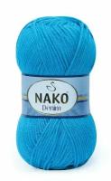 Пряжа NAKO Denim (Нако), гол. бирюза - 11578, 60% хлопок, 40% акрил, 5 мотков, 100 г, 200 м