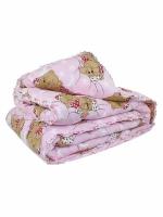 Одеяло маленькая соня лебяжий пух 110х140 см всесезонное розовое