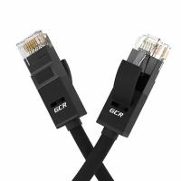 LAN кабель GCR для подключения интернета cat5e RJ45 1Гбит/c 1.5м патч корд черный