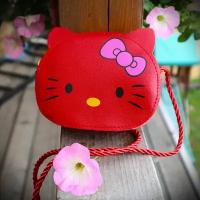 Сумка детская Hello Kitty сумочка с кошечкой на лямке красная