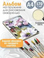 Альбом для рисования акварелью Абстракция акварель