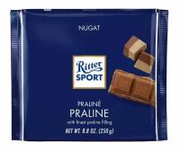 Шоколад Ritter Sport "Шоколадно-ореховый десерт"/ Ritter Sport пралине / Шоколад Риттер спорт с пралиновой начинкой, 250 г - 1 шт