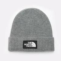 Шапка The North Face Logo Box Cuffed Beanie grey