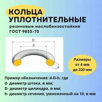 Кольцо уплотнительное 17 мм (017-020-19) 10 шт. Кольцо резиновое, прокладка, круглое сечение, маслобензостойкое