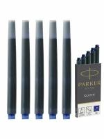 Картриджи чернильные PARKER "Cartridge Quink", комплект 5 шт