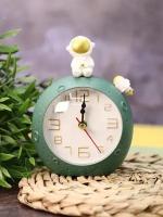 Часы настольные с будильником Lunar awakening green