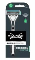 Многоразовый бритвенный станок Wilkinson Sword Quattro Essential Precision Sensitive, 1 шт