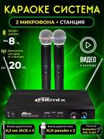 Радиосистема с двумя микрофонами Ritmix RWM-221 black