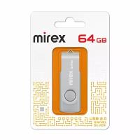 Флеш-диск Mirex Swivel 64GB USB3.0 Silver