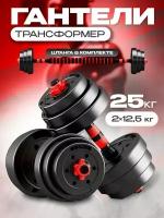 FitnessLive Гантели разборные со штангой 25 кг