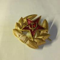 Кокарда Советской Армии (СССР) звезда с листьями