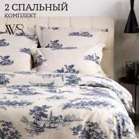 Постельное белье WINDSLOW "Тюильри" 71029-1+71030-1 Перкаль 2 сп. с европрост. (50х70)