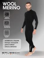 Футболка мужская Brubeck Wool Merino LS11920, 78% меринос, 273 г/м2, чёрный, M