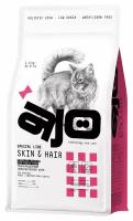 Сухой корм AJO Cat Skin & Hair для кошек здоровая кожа и красивая шерсть 1,5 кг