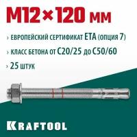 Анкер клиновой 302184-12-120 ETA Опция 7, М12x120, 25 шт. KRAFTOOL