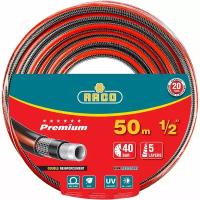 RACO PREMIUM, 1/2″, 50 м, 40 атм, пятислойный, усиленный двумя слоями армирования, поливочный шланг (40300-1/2-50)