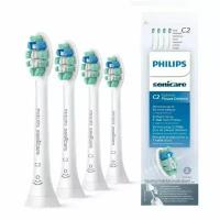 C2 Сменные насадки для зубных щеток Philips Sonicare Optimal Gum Care Brush HX9024, белый, 4 шт