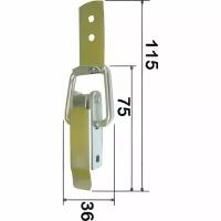 MFK-TORG Защелка чемоданная без пружины средняя оцинкованная Z/Ч312