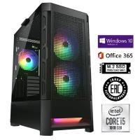 Системный блок SG-Intel Core i5-10400F/H510/DDR4 16Gb/SSD M.2 500Gb/RTX 3050 8Gb/Cougar Airface-Black