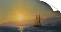 Картина для интерьера "Закат на море", Айвазовский И.К. (57х30 см / без подрамника)