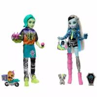 Monster High Doll 2-Pack, Deuce Gorgon And Frankie Stein - Кукла Монстер Хай в 2-х наборах, Дьюс Горгон и Фрэнки Штайн HHR58