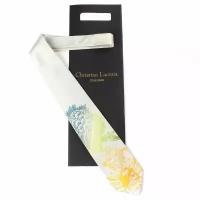 Стильный бежевый галстук с модным дизайном Christian Lacroix 71750