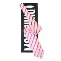 Розовый галстук с тонкими полосками Moschino 34019