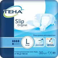 Подгузники для взрослых Tena Slip Original Large, объем талии 96-150 см, 30 шт