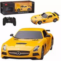 Машинка Rastar Mercedes-Benz SLS AMG (54100), 1:18, 25 см, желтый