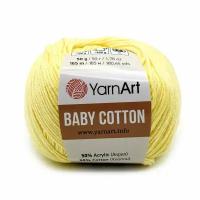 Пряжа для вязания YarnArt 'Baby Cotton' 50гр 165м (50% хлопок, 50% акрил) (431 пыльно-желтый), 10 мотков