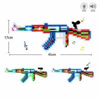 Автомат интерактивный Майнкрафт AK47 / 45см / свет и звук / в ассортименте